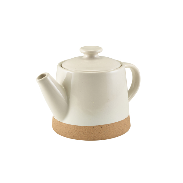 GenWare Kava White Stoneware Teapot 48cl/ 16.8oz (Pack of 6)
