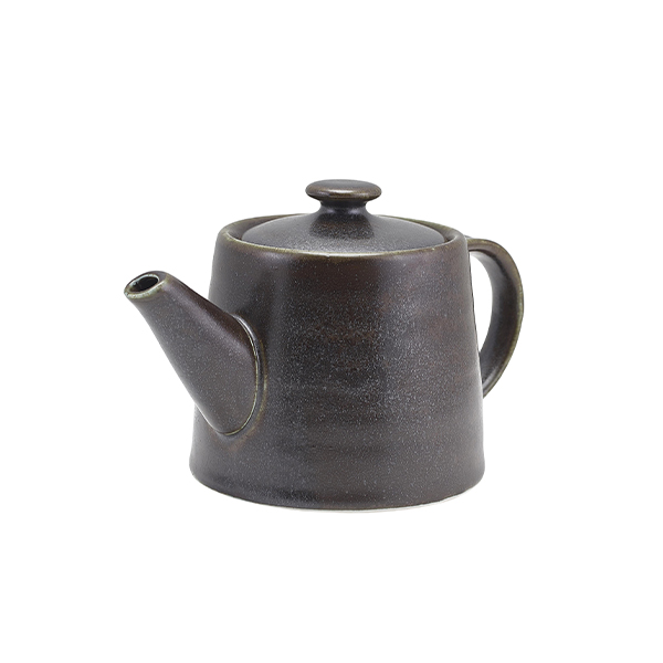 Terra Porcelain Black Teapot 50cl/ 17.6oz (Pack of 6)