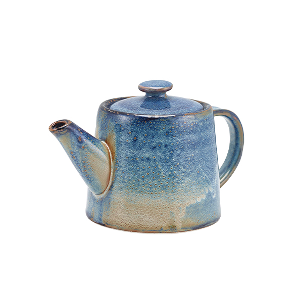 [BC-NTP-PBL50] Terra Porcelain Aqua Blue Teapot 50cl/ 17.6oz (Pack of 6)