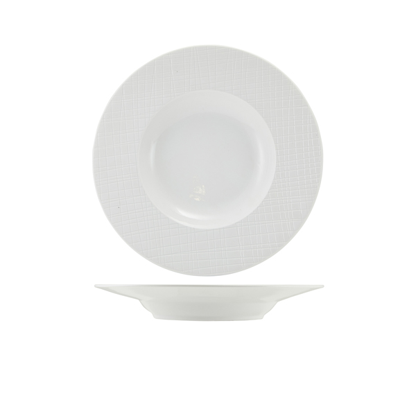 Incise Porcelain Lavara Winged Soup Bowl 24cm (Pack of 4)
