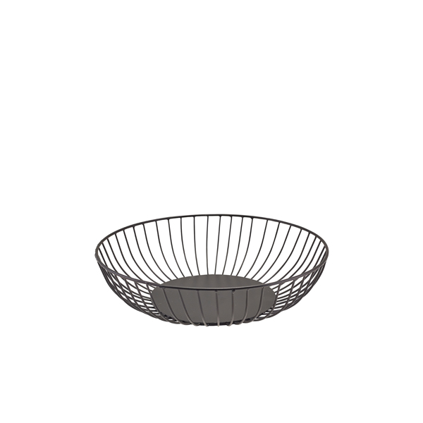 [BC-NWBSR277BK] GenWare Round Black Wire Basket 27 x 7cm