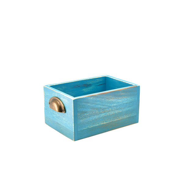 [BC-NWDD-2115BL] GenWare Blue Wash Acacia Wood Display Drawer 21.5 x 15 x 11cm