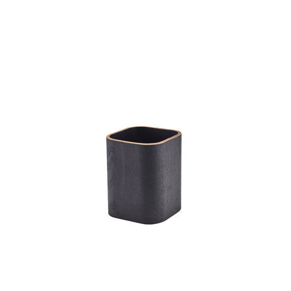 [BC-NWVCH-9BK] GenWare Black Wood Veneer Cutlery Holder