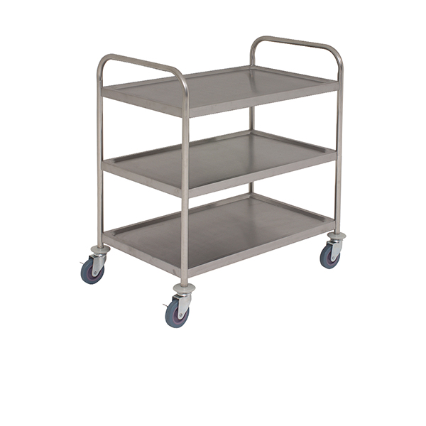 [BC-NTROLWELD3S] Fully Welded S/St. Trolley - 3 Shelves
