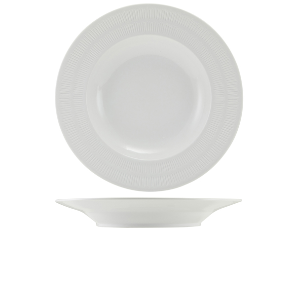 [BC-NWB-ISL28] Incise Porcelain Solara Winged Pasta Bowl 28.5cm (Pack of 6)