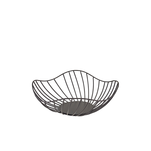 [BC-NWBSL2810BK] GenWare Lotus Leaf Black Wire Basket 28.5 x 10cm