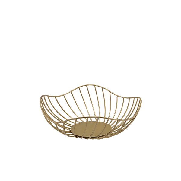 [BC-NWBSL2810GD] GenWare Lotus Leaf Gold Wire Basket 28.5 x 10cm