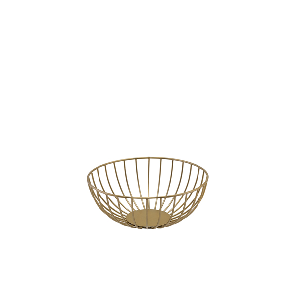 [BC-NWBSR208GD] GenWare Round Gold Wire Basket 20 x 8cm
