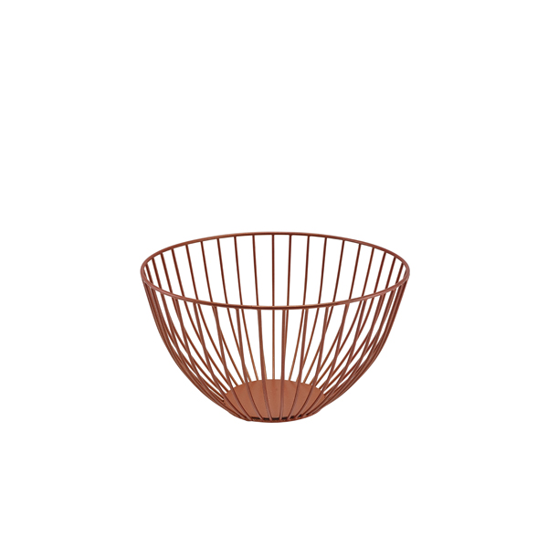 [BC-NWBSR2413C] GenWare Round Copper Wire Basket 24 x 13cm