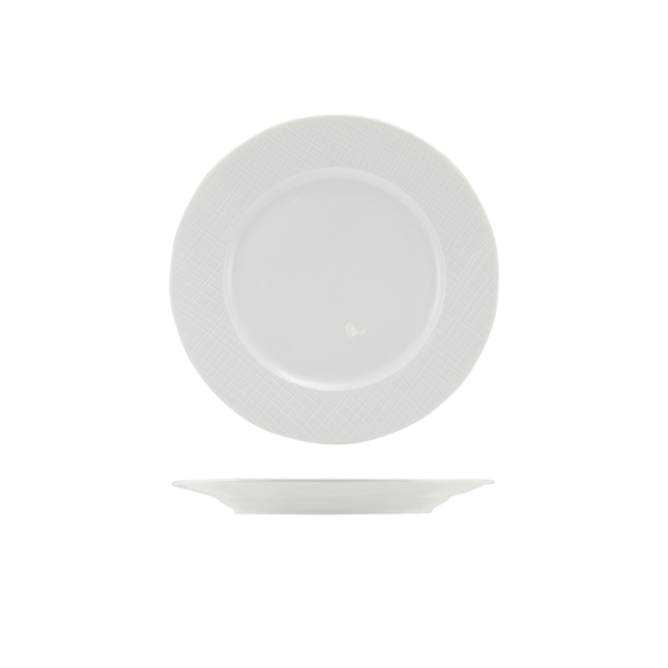 Incise Porcelain Lavara Winged Plate 20cm (Pack of 6)