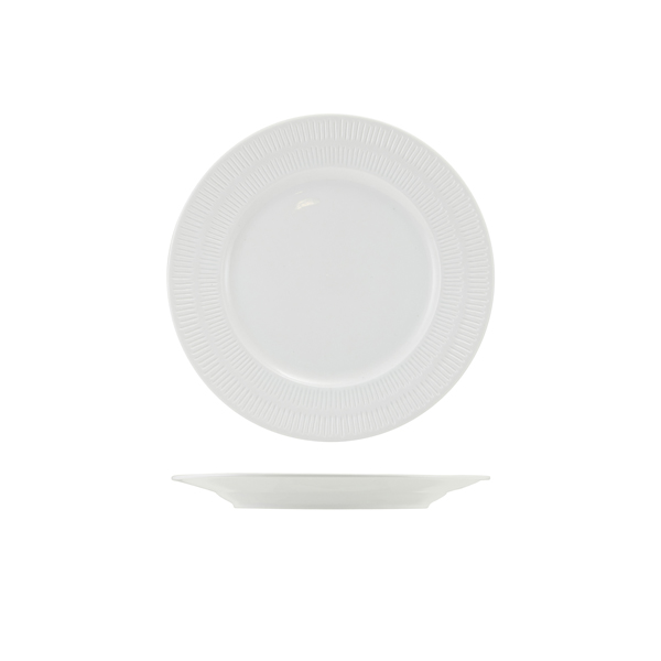 Incise Porcelain Solara Winged Plate 20cm (Pack of 6)