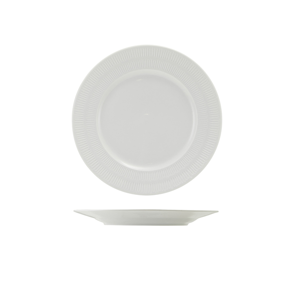 [BC-NWP-ISL23] Incise Porcelain Solara Winged Plate 23cm (Pack of 6)