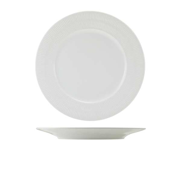 Incise Porcelain Solara Winged Plate 27cm (Pack of 6)