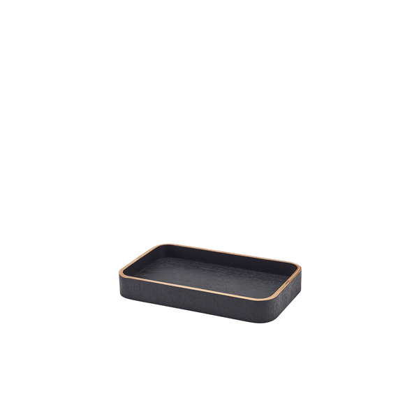 [BC-NWVT-23BK] GenWare Black Wood Veneer Tray 23 x 13.8cm