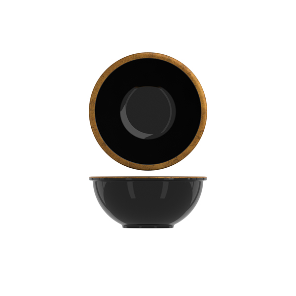 [BC-NUH200917] Copper/ Black Utah Melamine Bowl 20 x 8.5cm (Pack of 6)