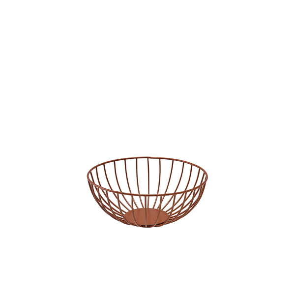 [BC-NWBSR208C] GenWare Round Copper Wire Basket 20 x 8cm