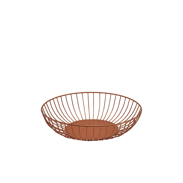 [BC-NWBSR277C] GenWare Round Copper Wire Basket 27 x 7cm