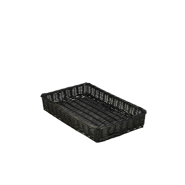 [BC-NWDB-4630BK] Wicker Display Basket Black 46X30X8cm