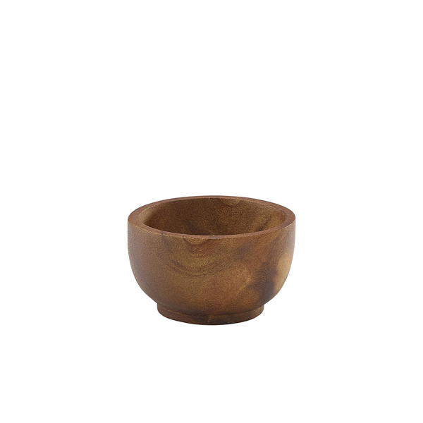 Acacia Wood Dip Pot 6cl/ 2oz