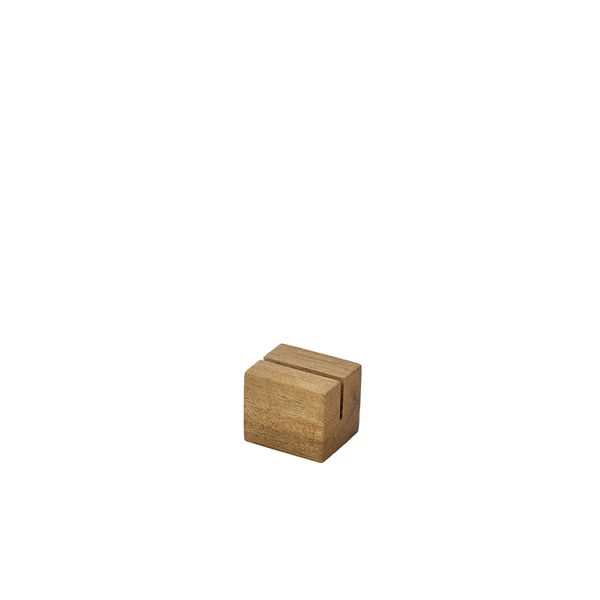 Acacia Wood Sign Holder 3 x 2.5 x 2.5cm (Pack of 12)