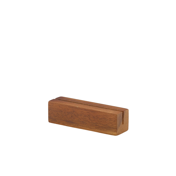 [BC-NWSH9] Acacia Wood Sign Holder 9 x 3 x 3cm (Pack of 12)