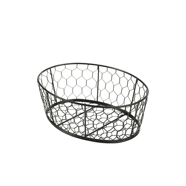 Black Wire Basket 24X18X8.5cm (Pack of 6)