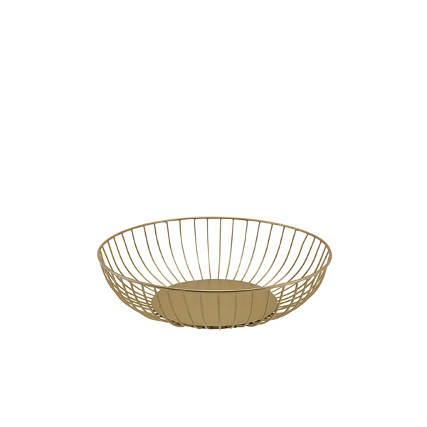 GenWare Round Gold Wire Basket 27 x 7cm