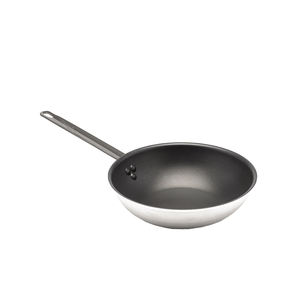 Non Stick Teflon Aluminium Flat Base Wok 30cm