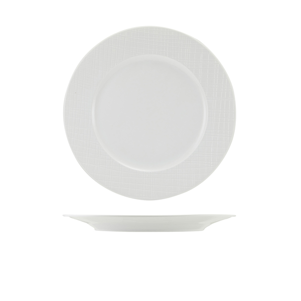 Incise Porcelain Lavara Winged Plate 25.5cm (Pack of 6)