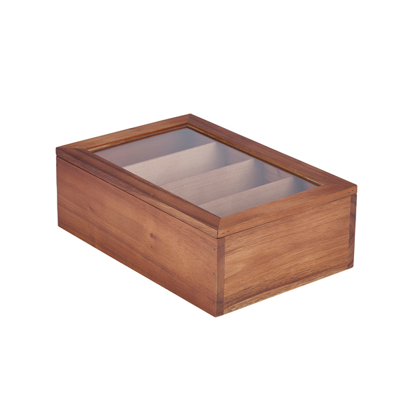 Acacia Wood Tea Box 30 x 20 x 10cm