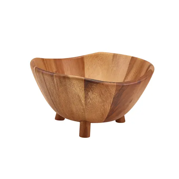 [BC-NWTBWL30] GenWare Acacia Wood Tripod Bowl 30cm