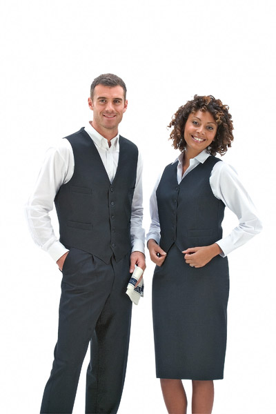 Mens Poly Waistcoat Self Back (34)