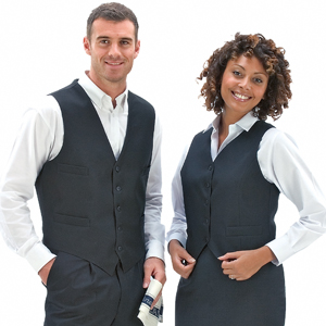 Womens Poly Waistcoat Self Back