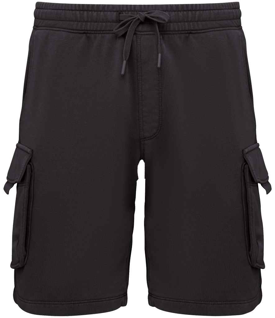 [NS717] Native Spirit French Terry Washed Effect Cargo Shorts