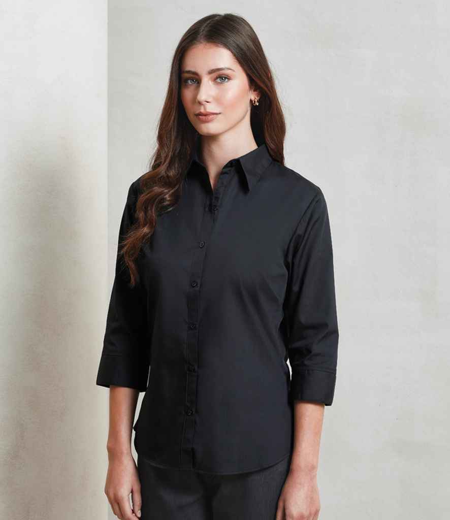 [PR305] Premier Ladies 3/4 Sleeve Poplin Blouse