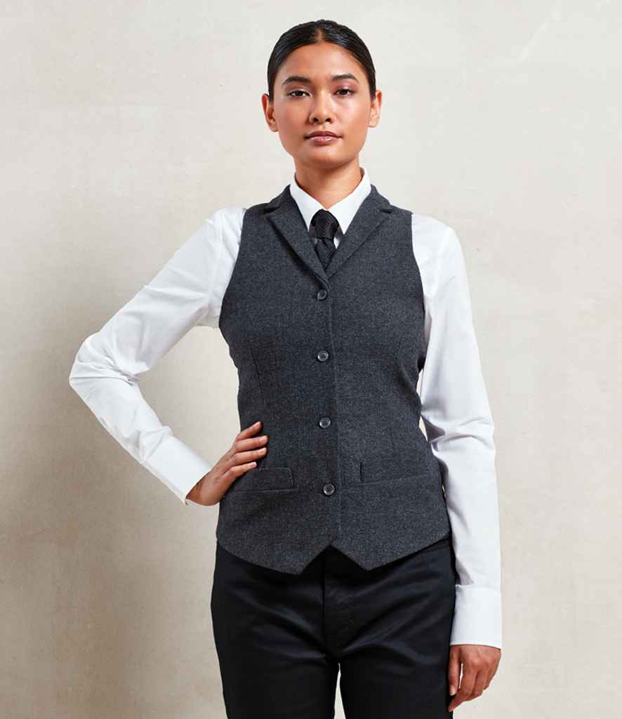 [PR626] Premier Ladies Herringbone Waistcoat