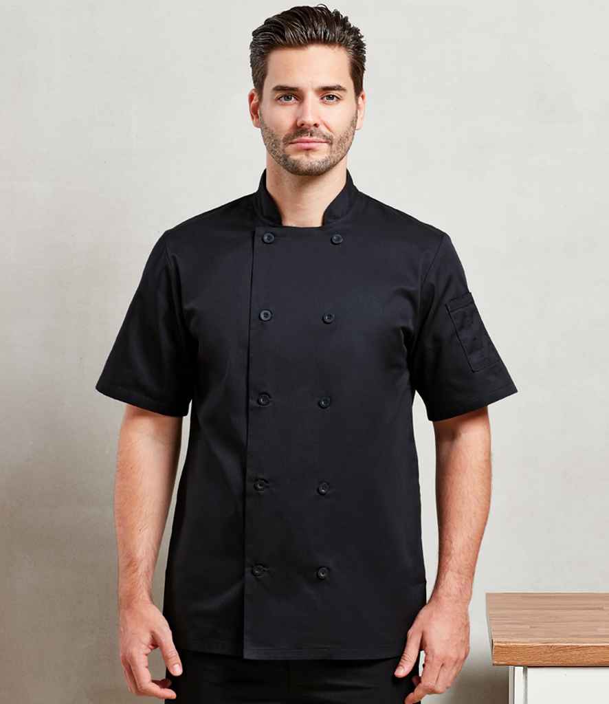[PR656] Premier Short Sleeve Chef's Jacket