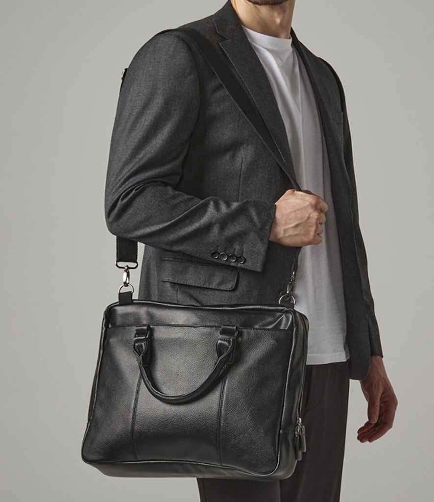 [QD892 BLK ONE] Quadra NuHide® Slimline Laptop Briefcase