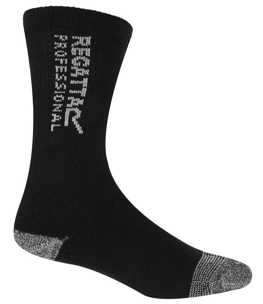 [RG287 BLK 6-11] Regatta 3 Pack Workwear Socks