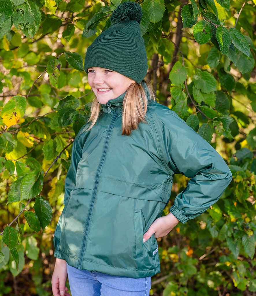 [RS203B BLK 3-4] Result Core Kids Micro Fleece Lined Jacket (3-4)