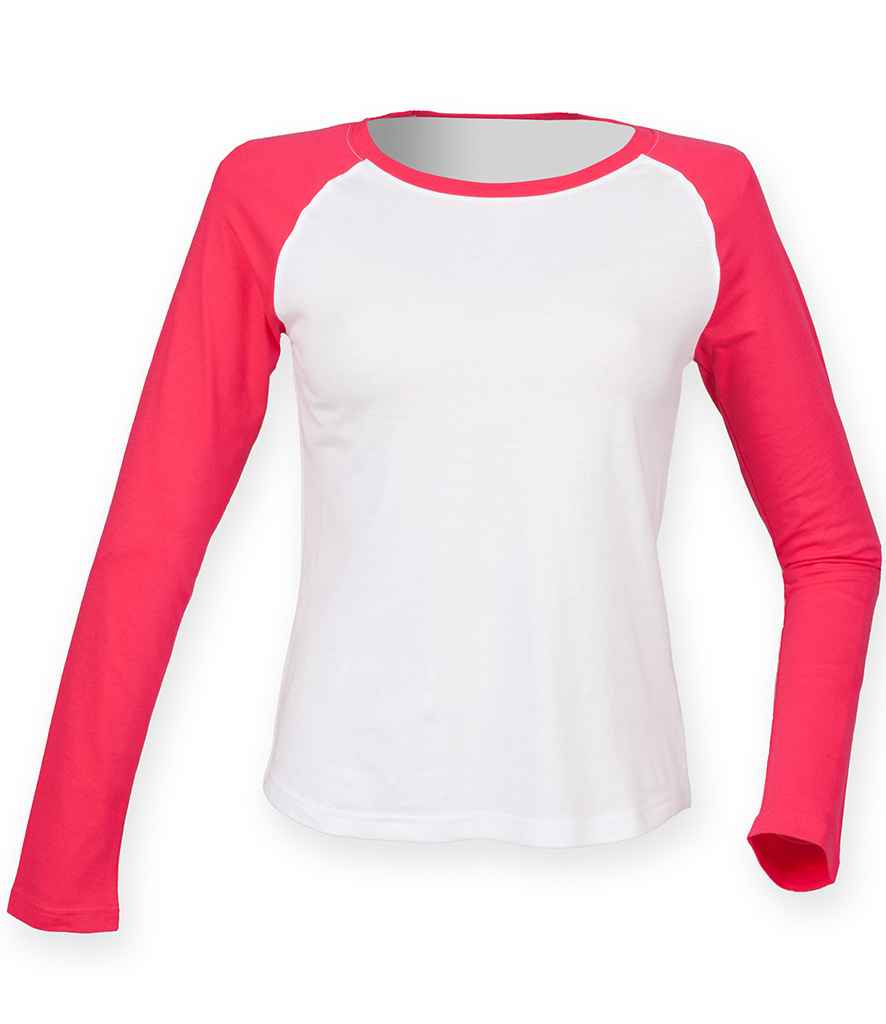 [SK271] SF Clothing Ladies Long Sleeve Baseball T-Shirt