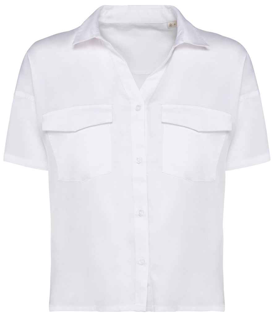 Spasso Ladies Short Sleeve Oversized TENCEL™ Shirt