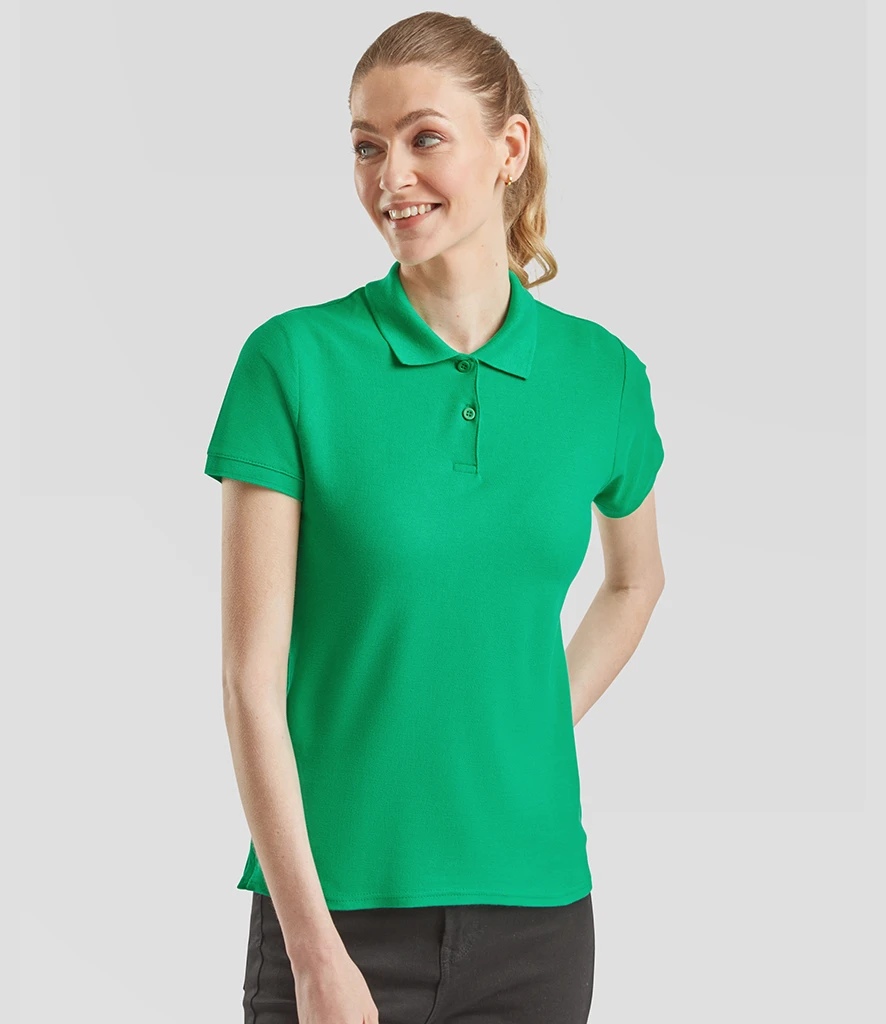 Fruit of the Loom Lady-Fit Premium Cotton Piqué Polo Shirt