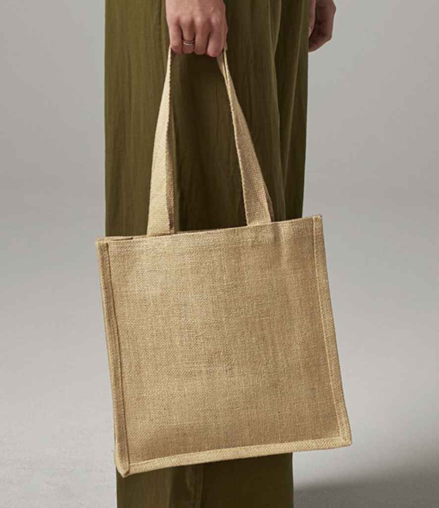[W406 NAT ONE] Westford Mill Jute Compact Tote Bag