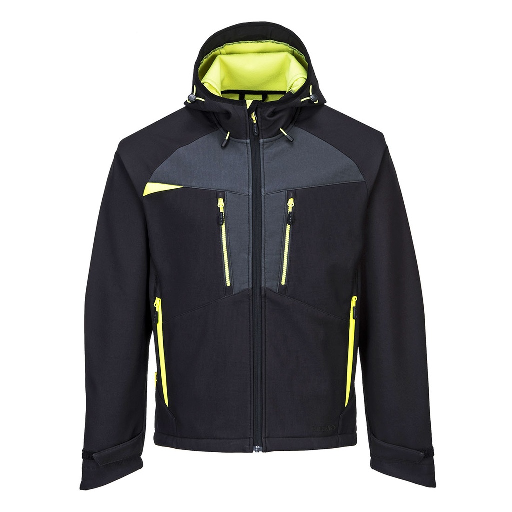 DX4 Hooded Softshell (3L) (Black, Small)