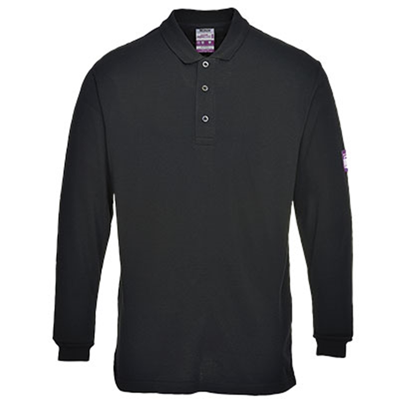 Portwest Flame-Resistant Anti-Static Long Sleeve Polo Shirt
