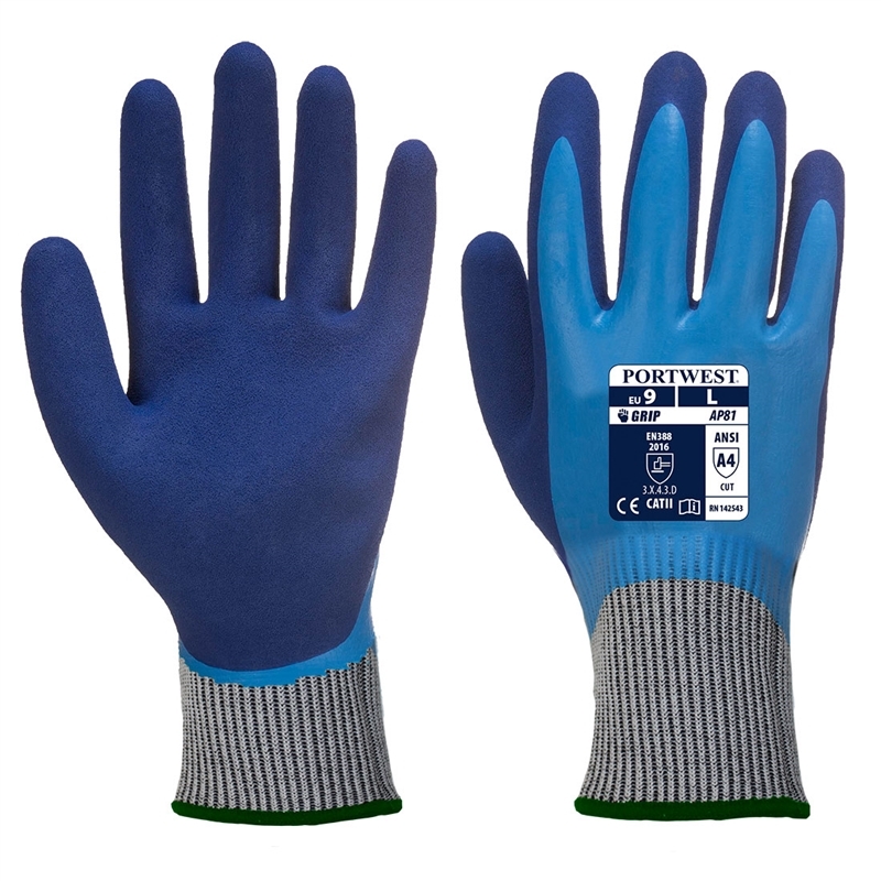 Liquid Pro HR Cut Gloves Blue (XS)