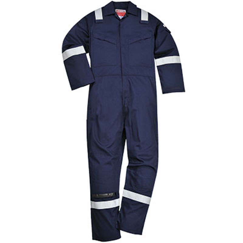 Bizflame Work Lightweight FR Coverall (Navy, XS, Regular)