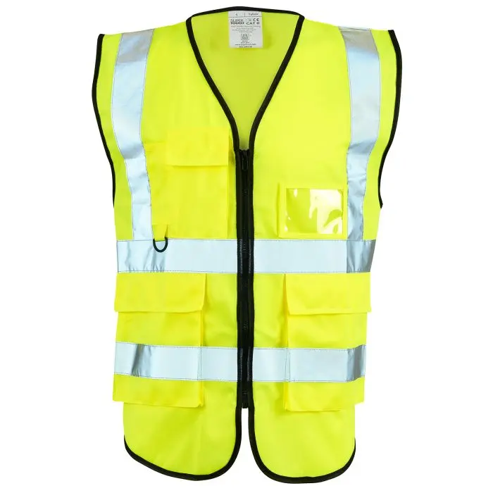 Executive Zip Vest (Fluorescent Yellow, S)
