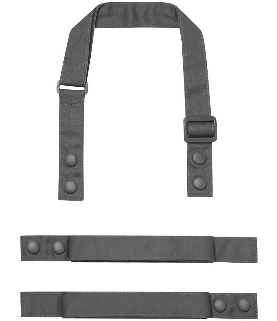 [PR191 DGY] Premier Swap and Pop Customisable Apron Straps (Dark Grey)
